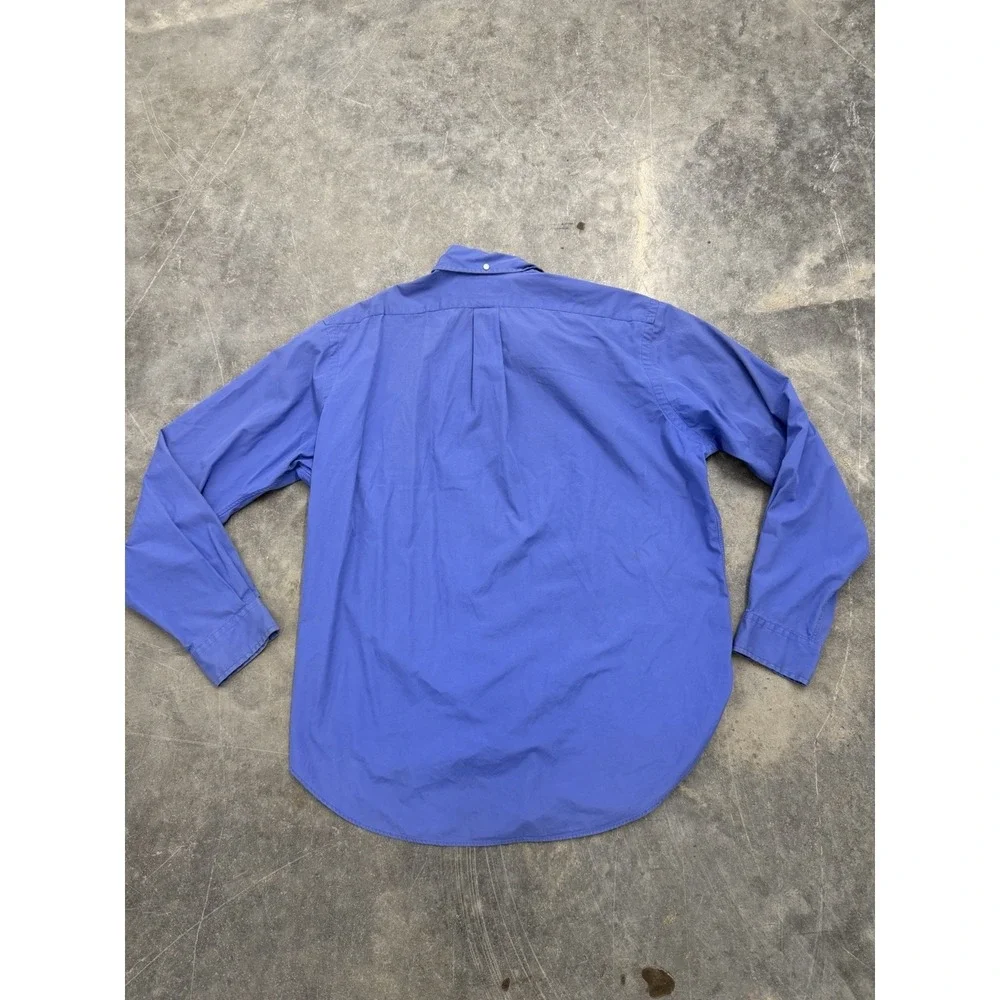 Polo Ralph Lauren Shirt Mens 2XL Blue Double Pony Jockey Long Sleeve Button Down